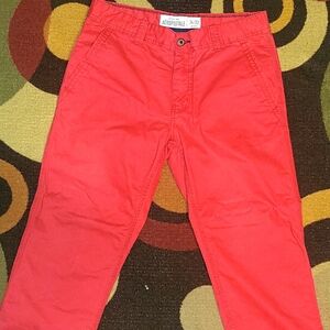 Red pants.